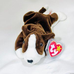 Ty Bruno Beanie Baby Vintage 1997 - Retired - All Tags/Heart Protector